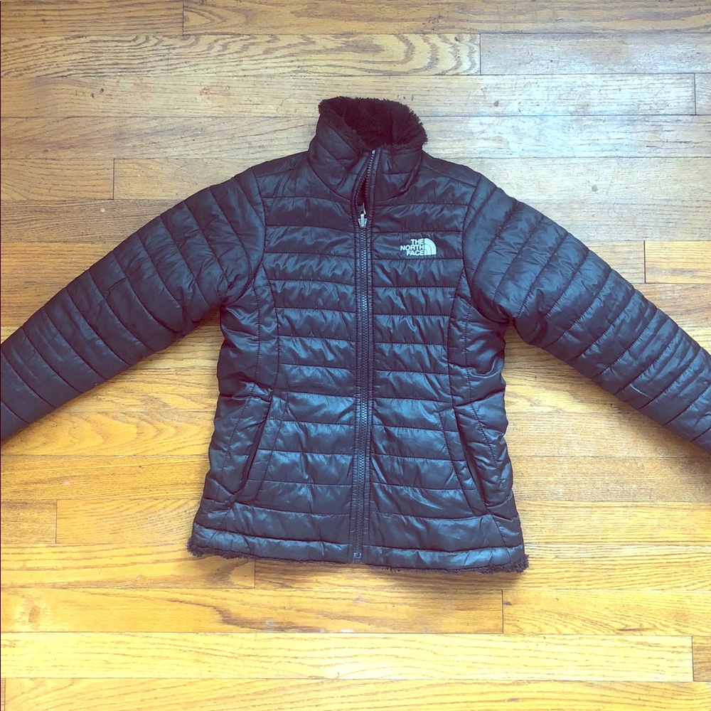 North Face Girls Reversible Mossbud Swirl Coat